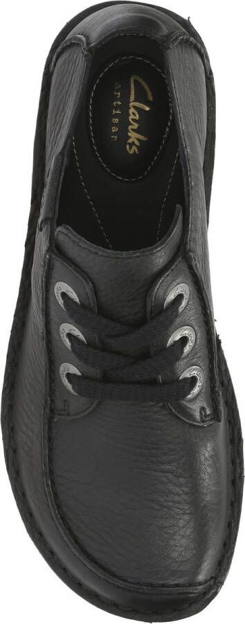 Clarks Zwarte Leren Casual Veterschoenen Black Dames