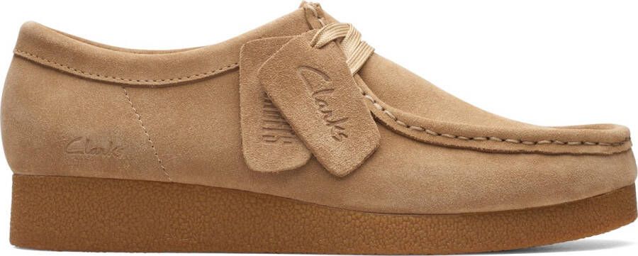 Clarks WALLABEE EVO SH Dames veterschoenen Wit beige