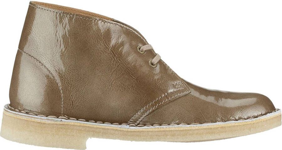 Clarks Metallic Leren Desert Boot voor Dames Green Dames