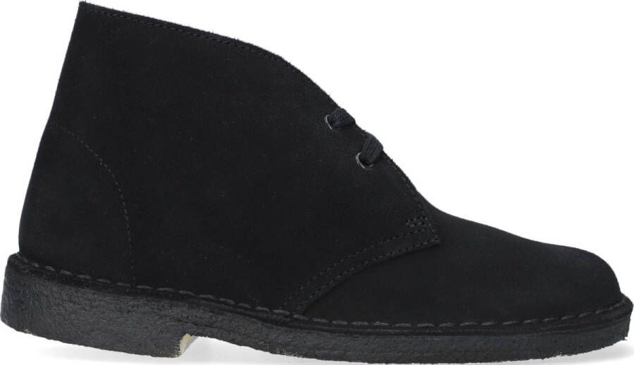 Clarks Desert Boot W Zwart Suede Dames Schoenen