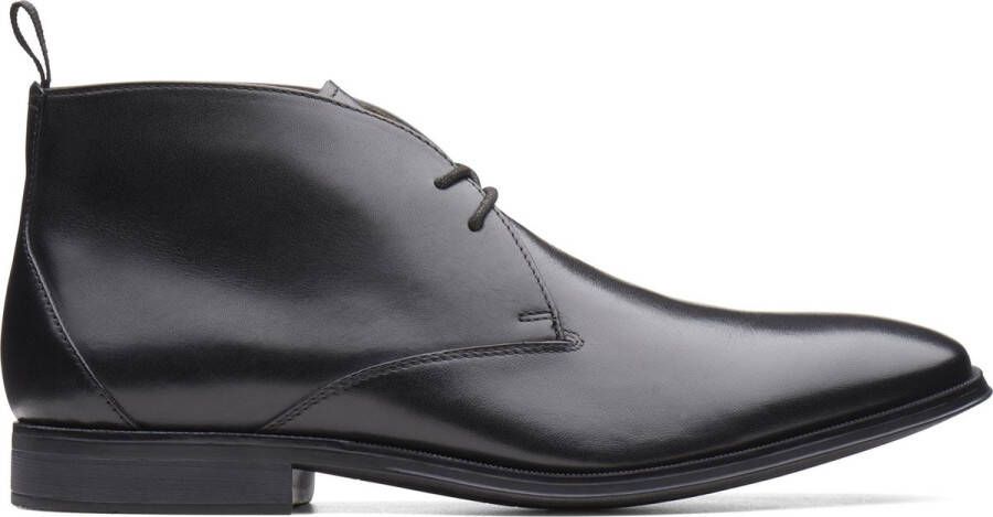 Clarks Gilman Mid Heren Veterschoenen Black Leather