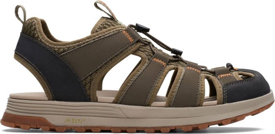 Clarks Trek Wave Platte Sandalen Green Heren