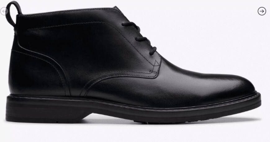 Clarks Heren Bottine Aldwin Chukka Black Leather ZWART