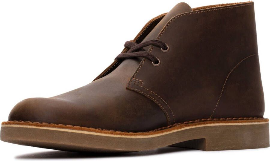 Clarks Veterboot Desert Boot Evo Beeswax Leather Bruin Gevet Leer Verwisselbaar Voetbed - Foto 1