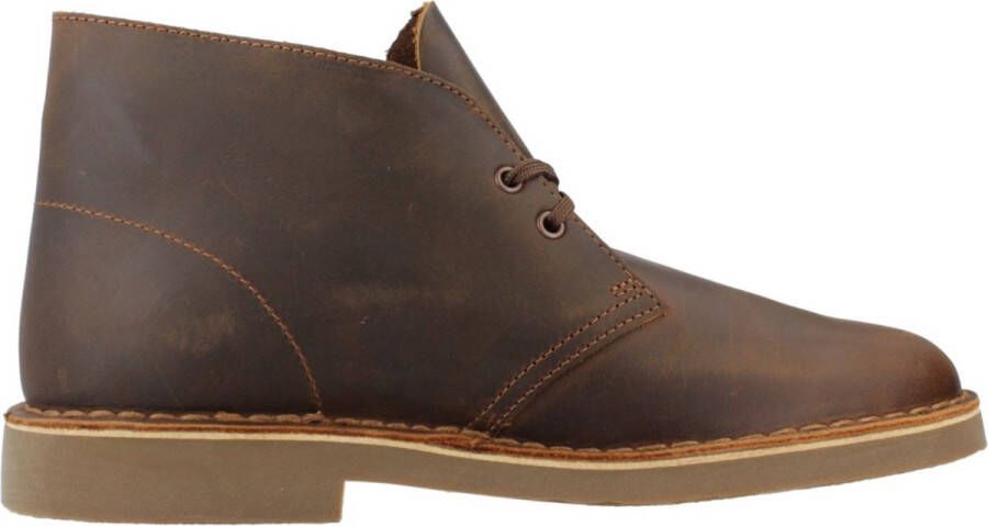 Clarks Veterboot Desert Boot Evo Beeswax Leather Bruin Gevet Leer Verwisselbaar Voetbed