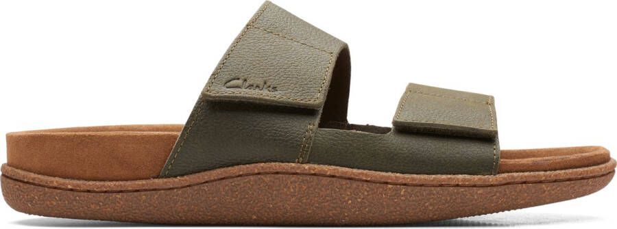 Clarks Heren Pilton Strap G 5 dark olive nub