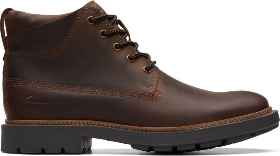 Clarks Bruin Leren Veterschoenen Enkellaarsjes Brown Heren