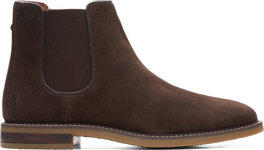 Clarks Heren schoenen Jaxen Chelsea G brown suede