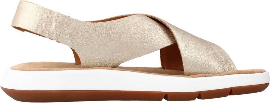 Clarks Flat Sandals Beige Dames