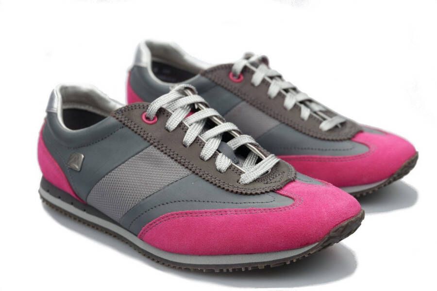 Clarks Jewel Lace Leren Sneakers Roze Dames - Foto 1