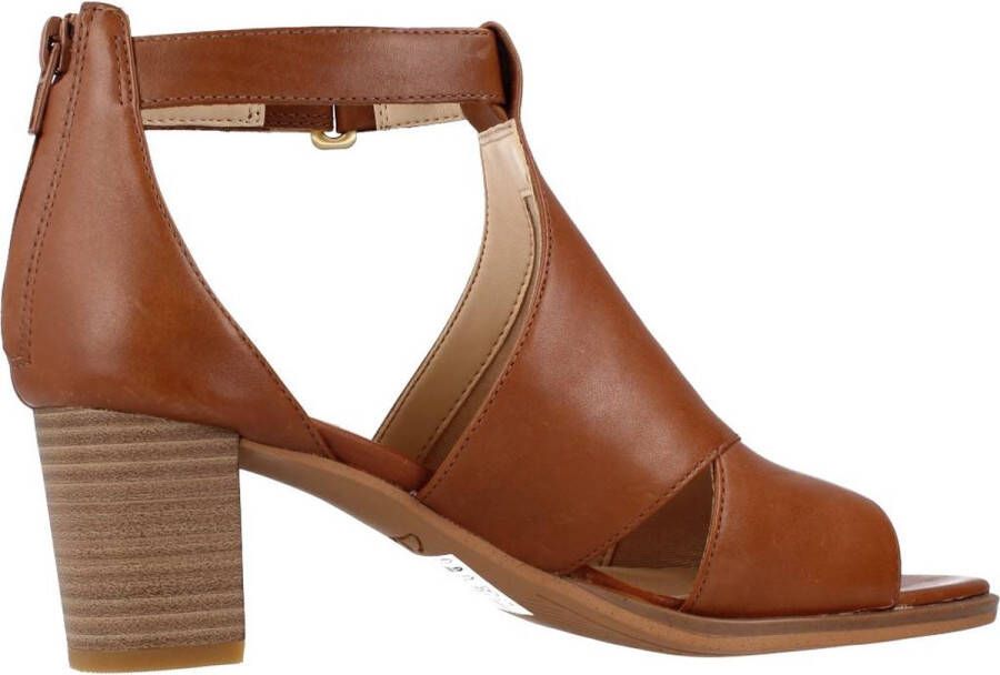 Clarks High Heel Sandals Brown Dames