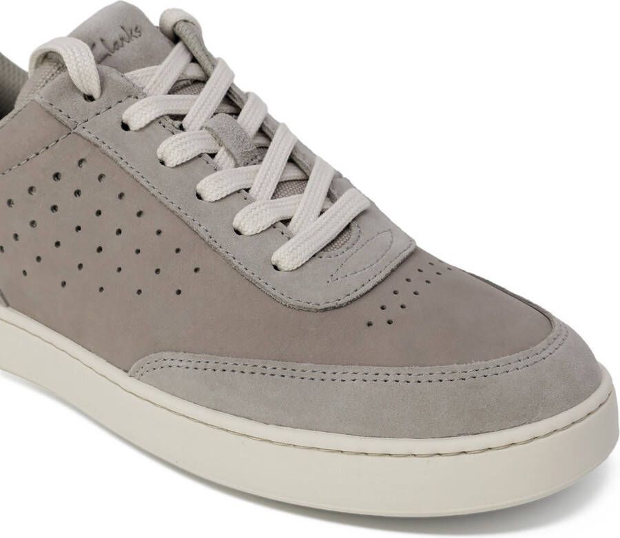 Clarks Grijze Leren Veterschoenen Vrouwen Gray Dames