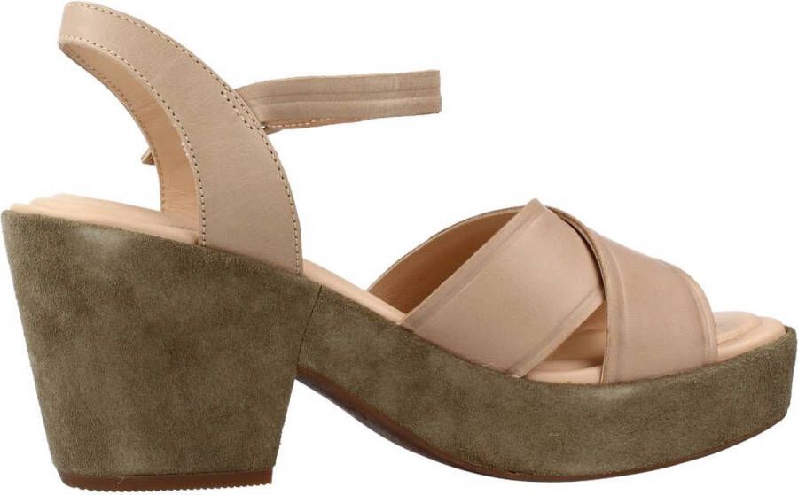 Clarks High Heel Sandals Brown Dames