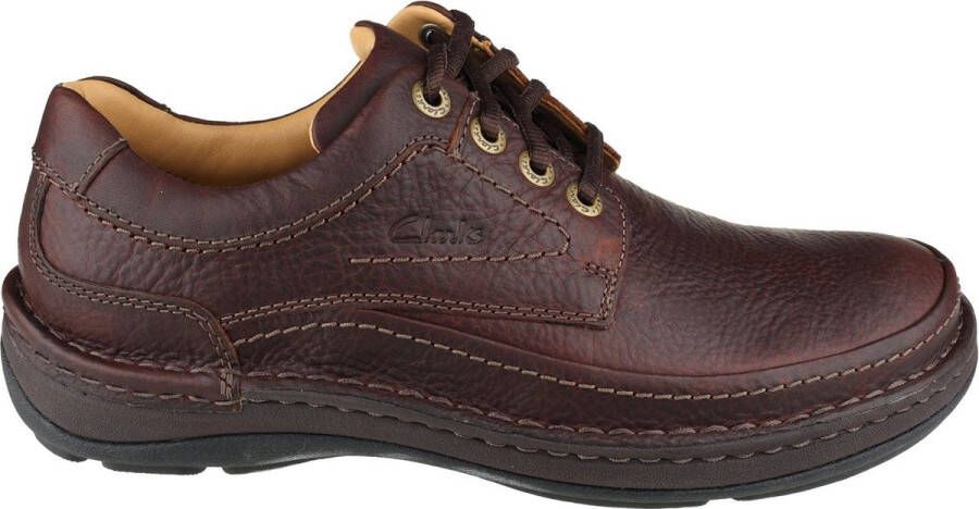 Clarks Nature Three heren veterschoen bruin