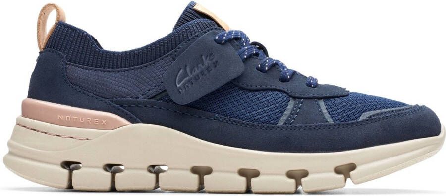 Clarks Blauwe Damessneakers Nature X Cove Blue Dames