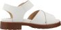 Clarks Stijlvolle Platte Sandalen voor Vrouwen White Dames - Thumbnail 1