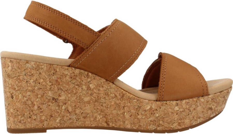 Clarks Wedges Brown Dames