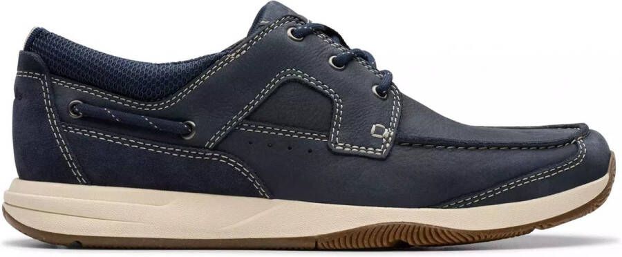 Clarks Nautische Veterschoen Blauw Blue Heren