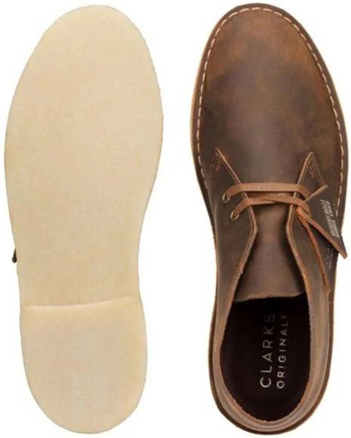 Clarks Schoenen Donkerbruin Desert Veterschoenen Donkerbruin Desert