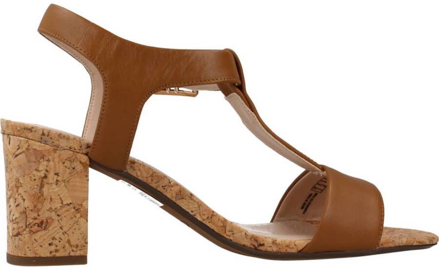 Clarks High Heel Sandals Brown Dames