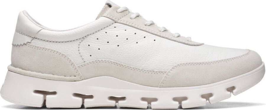 Clarks Witte Sneakers met Veters voor Mannen White Heren