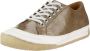 Clarks Metallic Leren Street Chic Sneaker Beige Dames - Thumbnail 1