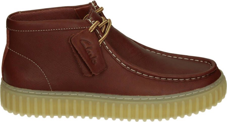 Clarks TORHILL HIGH Heren sneakersHeren veterschoenVrije tijd half-hoog Bruin