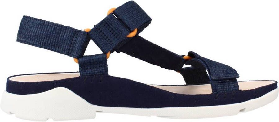 Clarks Stijlvolle platte sandalen voor vrouwen Blue Dames