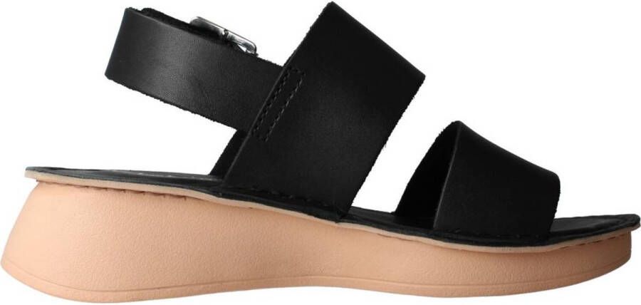 Clarks Stijlvolle Platte Sandalen Black Dames