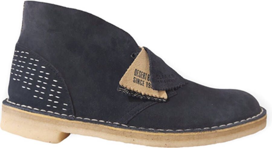 Clarks Veterboot Desert Boot Navy Sashiko Suède