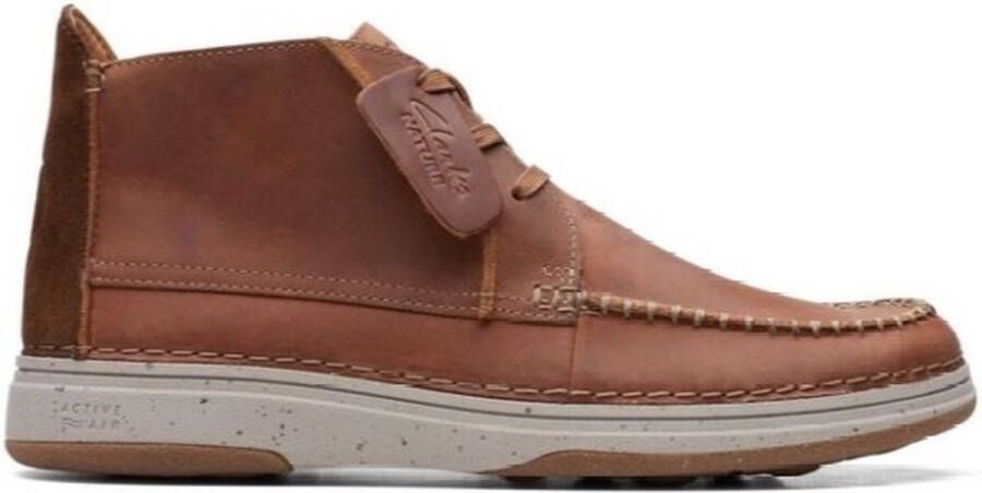 Clarks Veterboot Nature 5 Mid Beeswax Gevet Leer Bruin