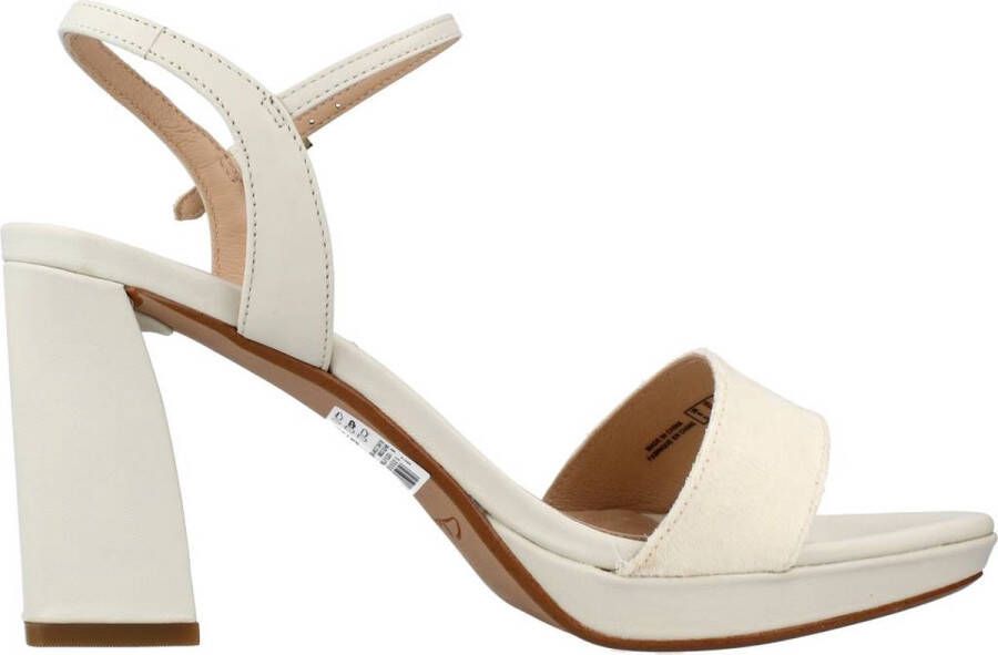 Clarks High Heel Sandals White Dames