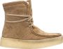 Clarks Beige Suède Hoge Laars met Nepbont Voering Beige Dames - Thumbnail 1