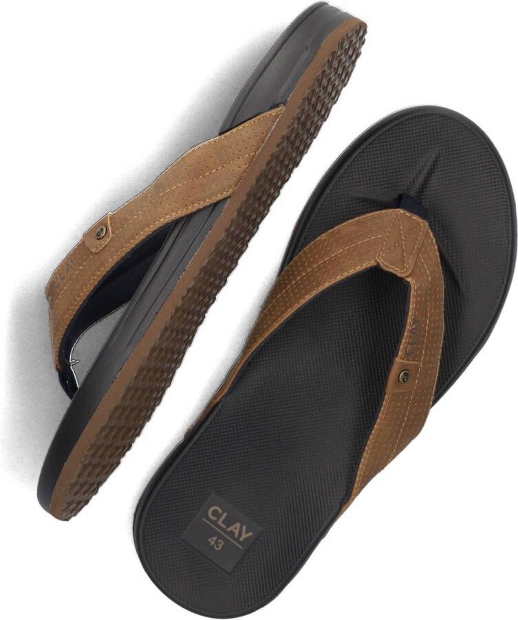 Clay 004 Slippers Heren Cognac