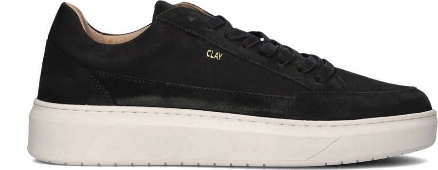 CLAY Lage Sneakers Heren Lpenzo Maat: 42 Materiaal: Suède Kleur: Zwart