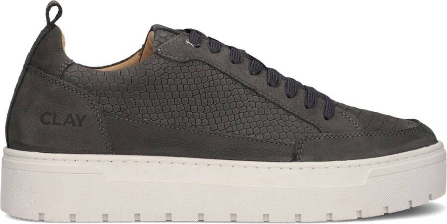 CLAY Lage Sneakers Heren Lpivar Maat: 48 Materiaal: Leer Kleur: Grijs