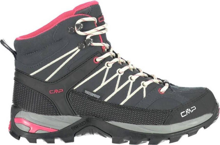 CMP Wandelschoenen Rigel Mid Dames Suède Antraciet roze