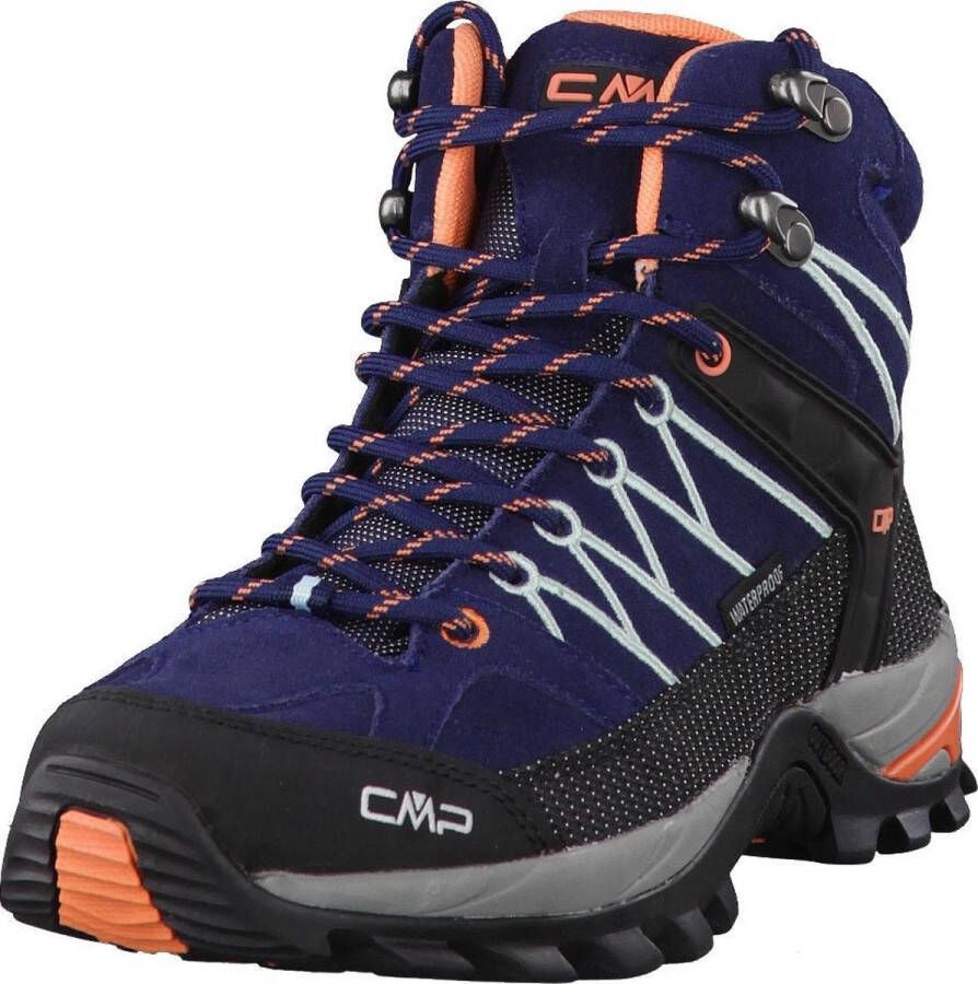 CMP Wandelschoenen Rigel Mid Dames Suède Blauw zwart