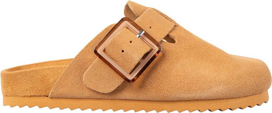 Colors of California Cow Suede Bio Sabot With Buckles