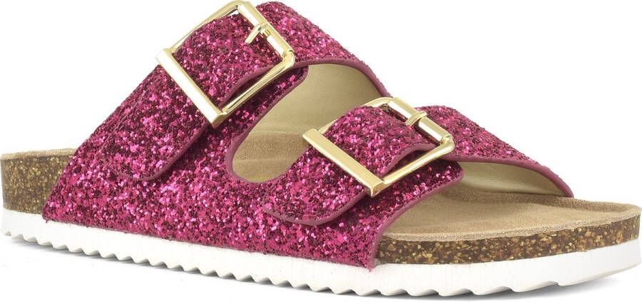 Colors of California Sandalen fuchsia glitter Dames