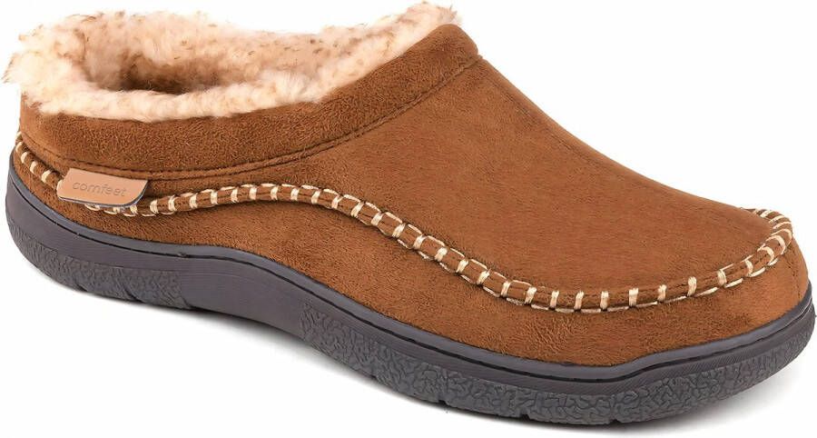 Comfeet Pantoffels Heren Sloffen Mocassins Chestnut Anti-slip