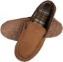 Comfeet Pantoffels Heren Sloffen Mocassins Cognac Anti-slip - Thumbnail 1