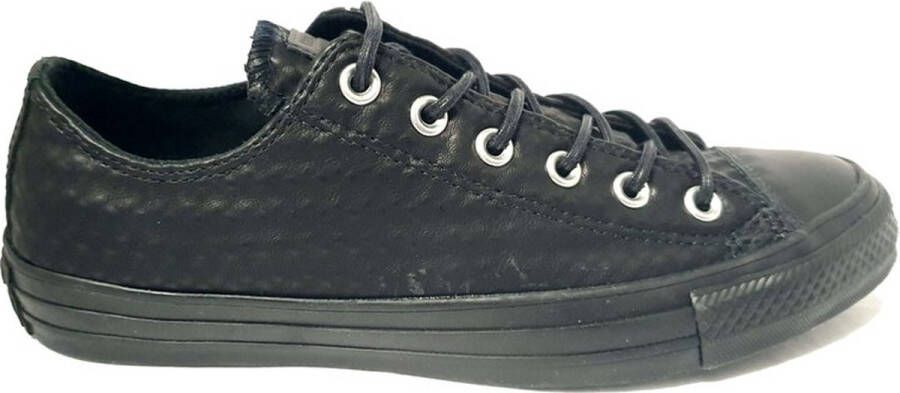 Converse all outlet star zwart leer