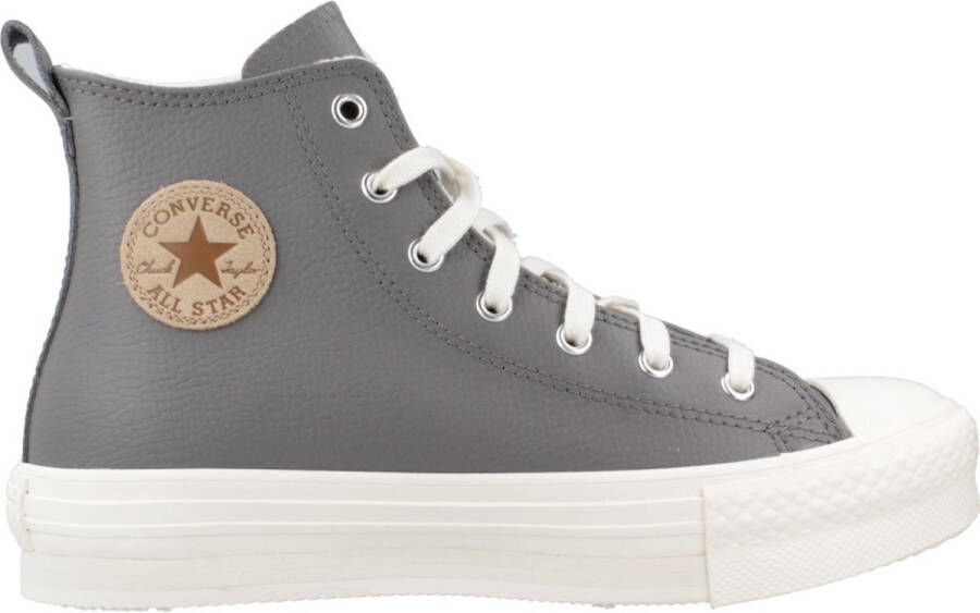 Converse Chuck Taylor All Star Eva Lift Leather sharkskin warm quarry in grijs formaten: 37.5