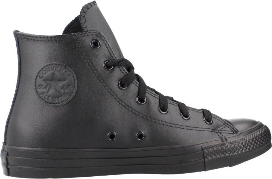 Converse chuck taylor all star lether sneakers zwart kinderen