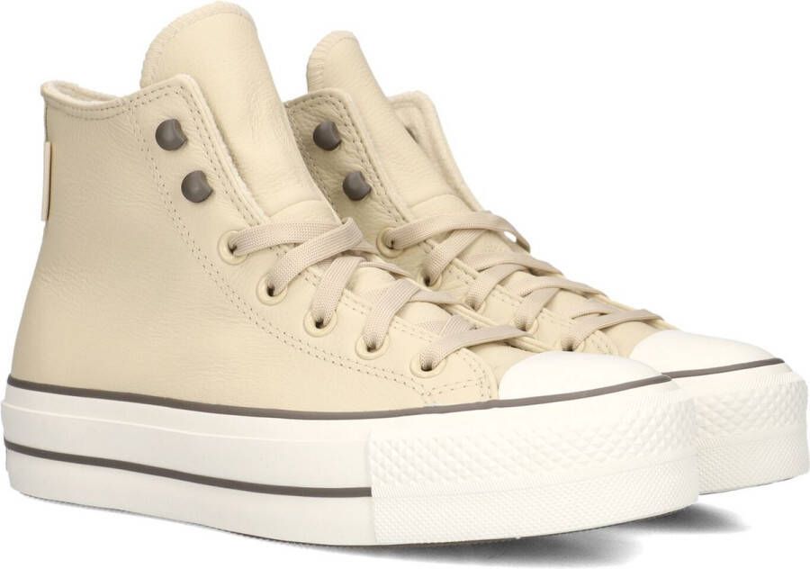 Converse Chuck Taylor All Star Lift Hi Sneakers Leren Sneaker Dames Beige