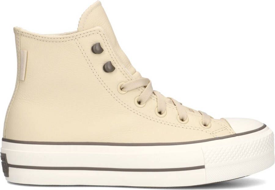 Converse Chuck Taylor All Star Lift Hi Sneakers Leren Sneaker Dames Beige