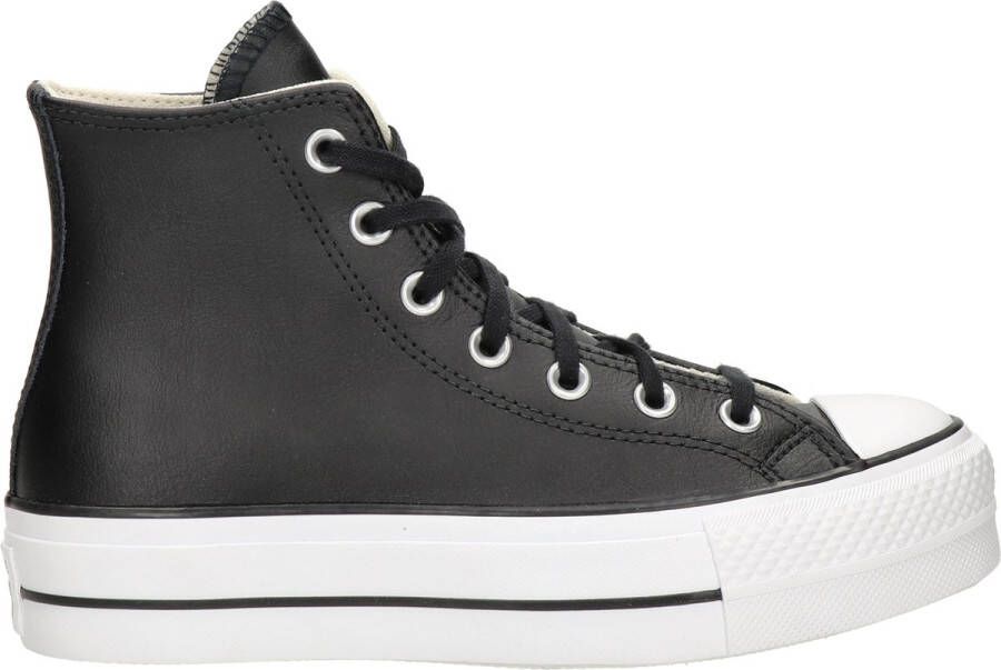 Converse Chuck Taylor All Star Lift Hi Sneakers Leren Sneaker Dames Zwart