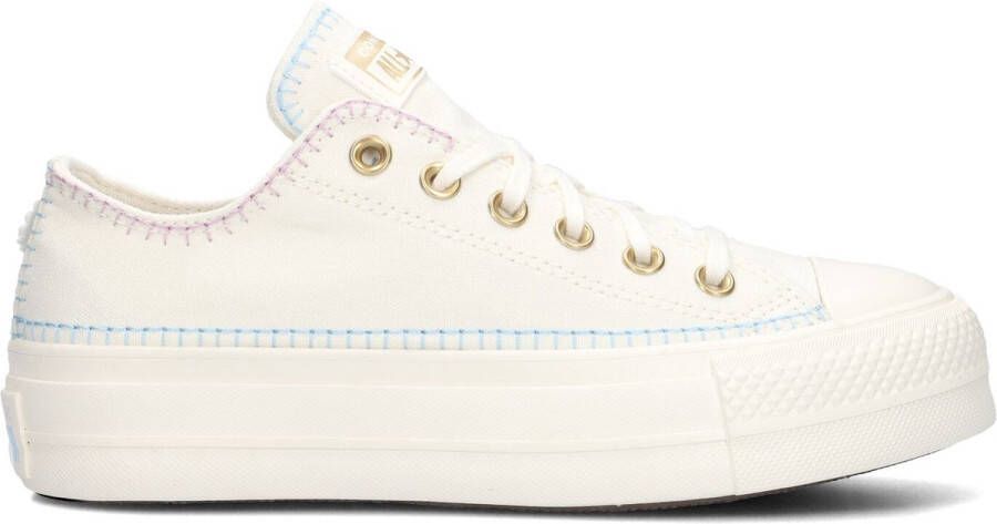 Converse Chuck Taylor All Star Lift Platform Crafted Stitching Sneakers Dames Wit