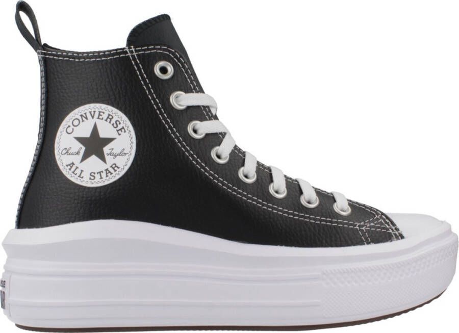 Converse Chuck Taylor All Star Move Platform Leather Fashion sneakers Schoenen black black white maat: 37 beschikbare maaten:37 39 38.5 40